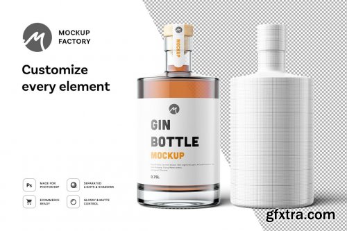 CreativeMarket - Gin Bottle Mockup Vol.2 6181405