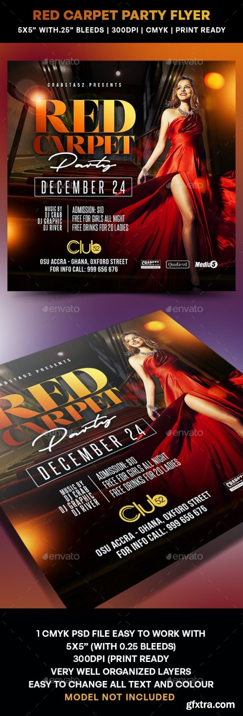 GraphicRiver - Red Carpet Party Flyer 24280646