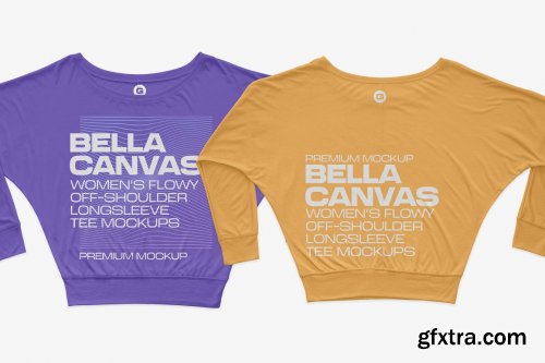 CreativeMarket - Bella Canvas 8850 Flowy Tee Mockups 6325259