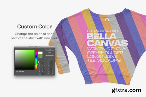 CreativeMarket - Bella Canvas 8850 Flowy Tee Mockups 6325259