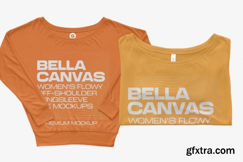 CreativeMarket - Bella Canvas 8850 Flowy Tee Mockups 6325259