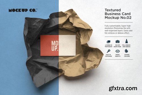 CreativeMarket - Textured Business Card Mockup No.02 6327336