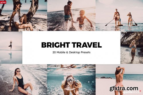 CreativeMarket - 20 Bright Travel Lightroom Presets & LUTs 6316196