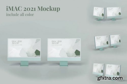 iMac 2021 Mockup All Color