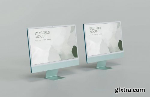 iMac 2021 Mockup All Color