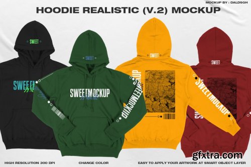 CreativeMarket - HOODIE REALISTIC (V.2) MOCKUP 6184902