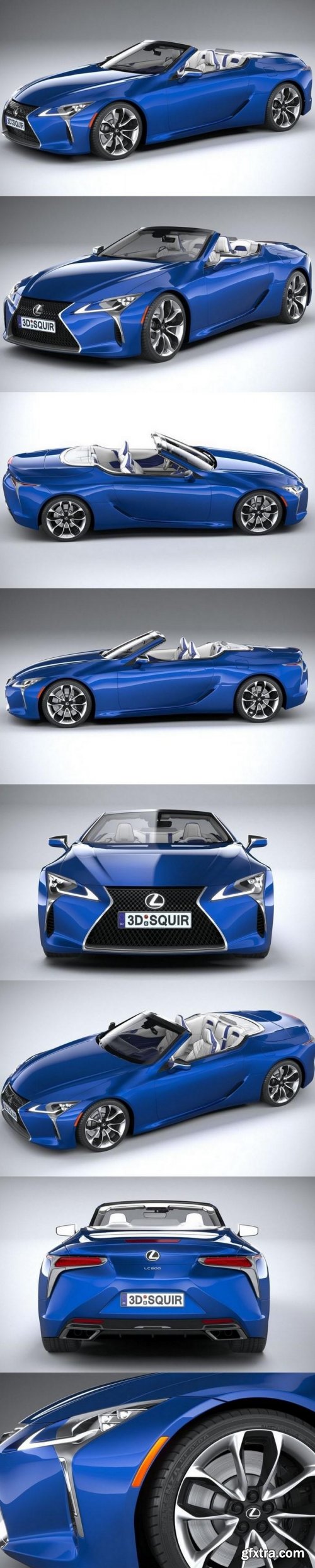 Lexus LC 500 Convertible 2021 3d model