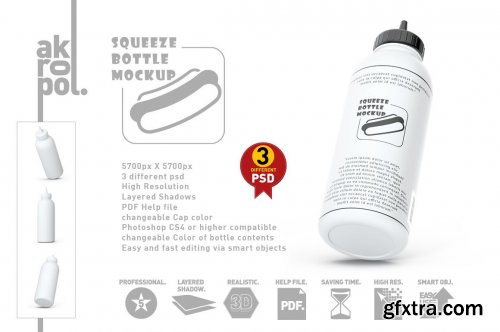 CreativeMarket - Squeeze Bottle Mockup 6102368