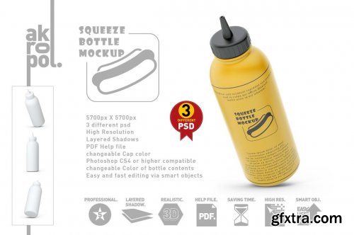 CreativeMarket - Squeeze Bottle Mockup 6102368