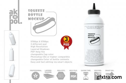 CreativeMarket - Squeeze Bottle Mockup 6102368