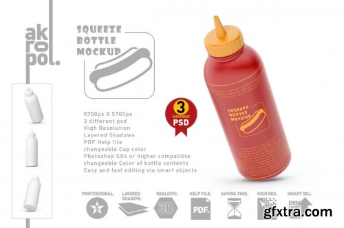 CreativeMarket - Squeeze Bottle Mockup 6102368