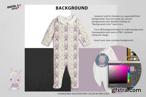CreativeMarket - Baby Jumpsuit Mock Up 6304759