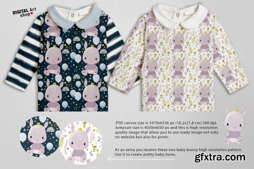 CreativeMarket - Baby Jumpsuit Mock Up 6304759