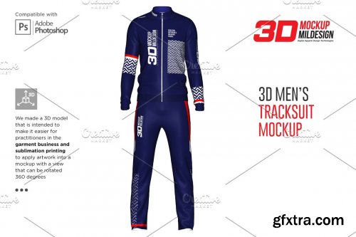 CreativeMarket - 3D Men's Tracksuit Mockup 5963461