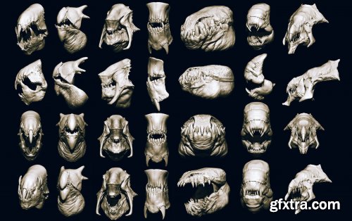 JAWS 2 - Another 33 Monster Mouths & Skulls IMM Brush