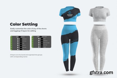 CreativeMarket - 5 3D Sports Leggings and Top Mockups 6367819