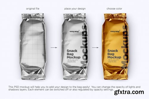 CreativeMarket - Snack Bag PSD Mockups 6058095