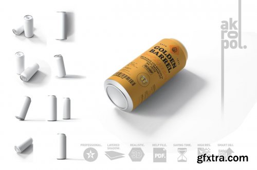 CreativeMarket - Beer Can Mock-Up 5730370