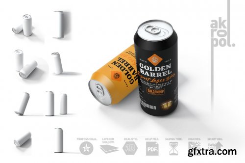 CreativeMarket - Beer Can Mock-Up 5730370