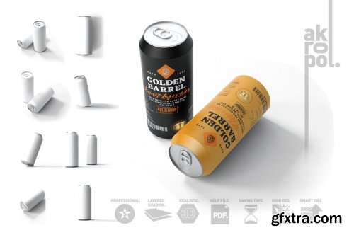 CreativeMarket - Beer Can Mock-Up 5730370