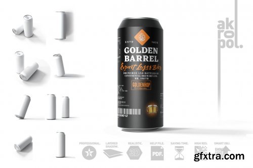 CreativeMarket - Beer Can Mock-Up 5730370