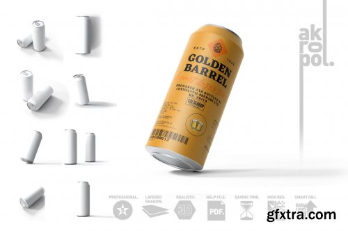 CreativeMarket - Beer Can Mock-Up 5730370