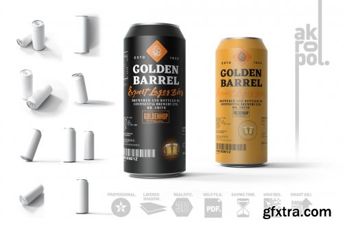 CreativeMarket - Beer Can Mock-Up 5730370