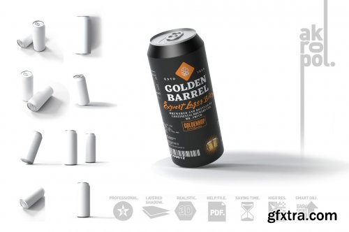 CreativeMarket - Beer Can Mock-Up 5730370