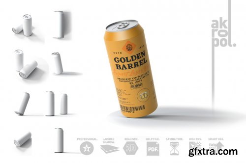 CreativeMarket - Beer Can Mock-Up 5730370