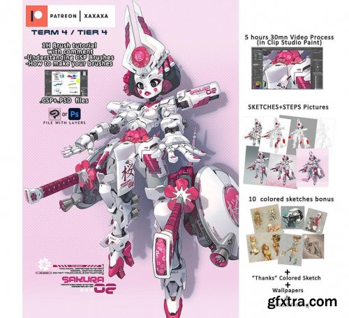 Patreon TERM 04 / TIER 4 : Gundam Geisha + Brush tutorial