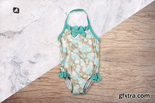 CreativeMarket - Backless Baby Swimsuit Mockup 5357952