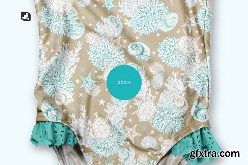 CreativeMarket - Backless Baby Swimsuit Mockup 5357952