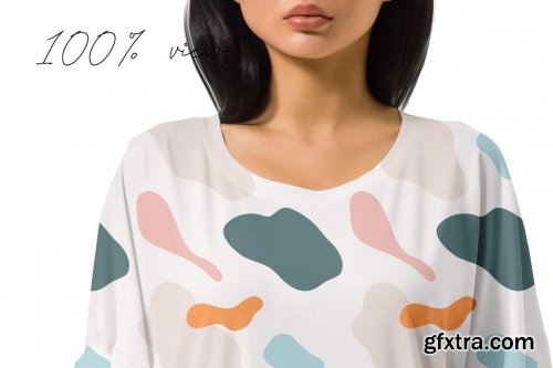 CreativeMarket - Oversize T-shirt Mockup Women Set 6039160