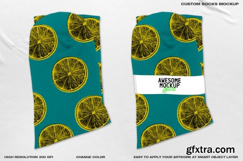 CreativeMarket - CUSTOM SOCKS MOCKUP 6194998