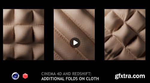  Cinema 4D and Redshift: Additional fold details on cloth