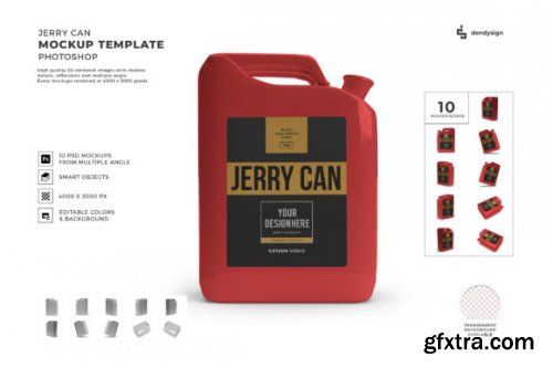 Jerry Can 3D Mockup Template Bundle