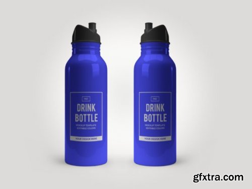 Bottle Flask 3D Mockup Template Bundle