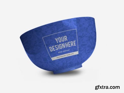 Ceramic Bowl 3D Mockup Template Bundle