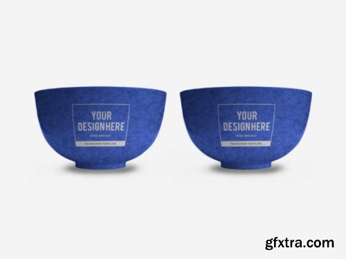 Ceramic Bowl 3D Mockup Template Bundle