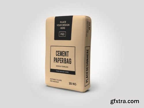 Cement Bag Packaging 3D Mockup Bundle