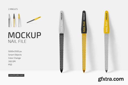 CreativeMarket - Nail File Mockup Set 6324172