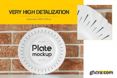 CreativeMarket - Plate Mockup Set 6342541