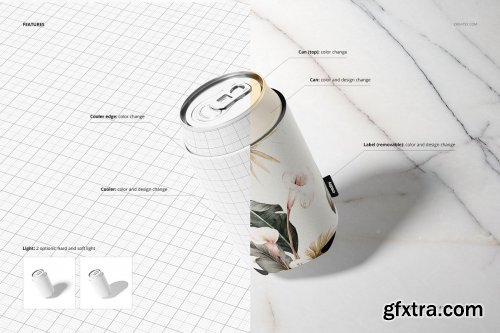 CreativeMarket - Neoprene Can Cooler Mockup Set 5479804