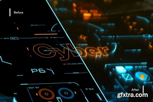 CreativeMarket - Cyber - Futuristic Neon Display 5845749