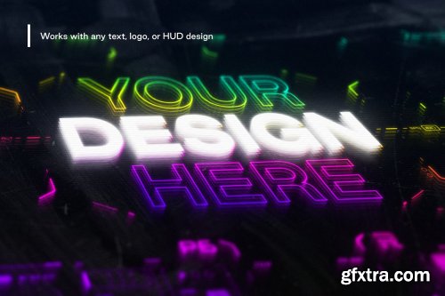 CreativeMarket - Cyber - Futuristic Neon Display 5845749