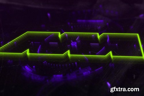 CreativeMarket - Cyber - Futuristic Neon Display 5845749