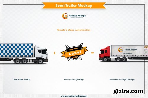 CreativeMarket - Semi Trailer Mockup 5182905