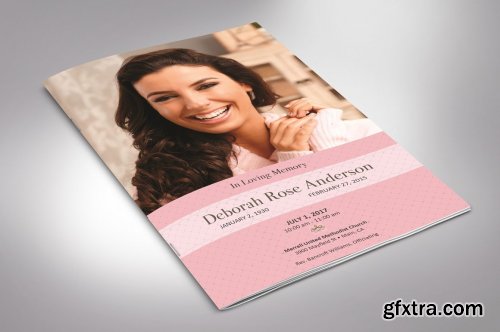 CreativeMarket - Glamour Funeral Program Word 4584850 