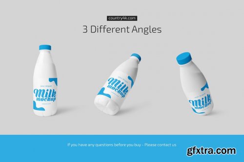 CreativeMarket - Plastic Milk Bottle Mockup 5294612