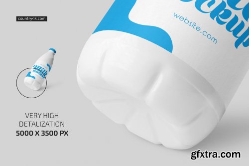 CreativeMarket - Plastic Milk Bottle Mockup 5294612